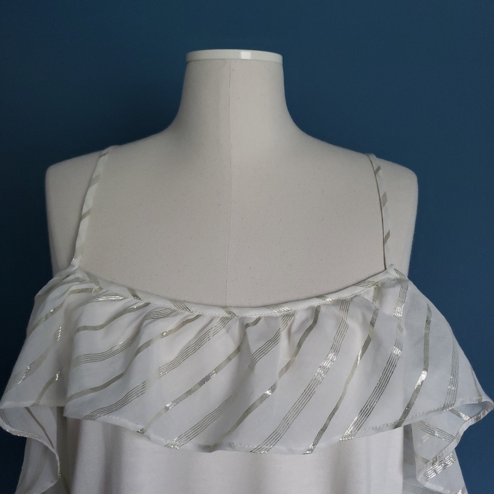 LOFT Ruffled Cold Shoulder Camisole - Picture 2 of 8